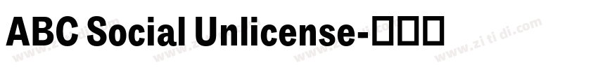 ABC Social Unlicense字体转换 ABC Social Unlicense字体转换